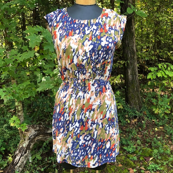 Forever 21 Mini Dress Tunic M Blue Green White - Picture 3 of 8